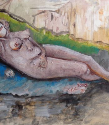 2020, Öl auf Papier, 30 x 40 cm, I Kopie