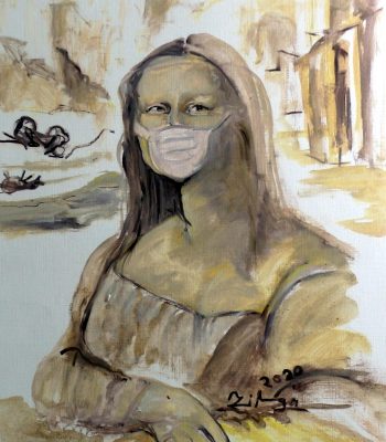 Die Trauernde,2020, 40 x 30 cm, Öl auf Papier, I Groß