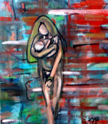 Frau m. Kind 2015 oel a