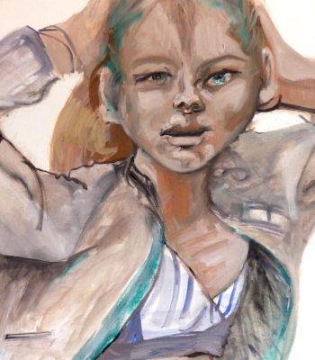 Junge Frau, 2020, 80 x 60 cm, Öl auf Papier, I Kopie