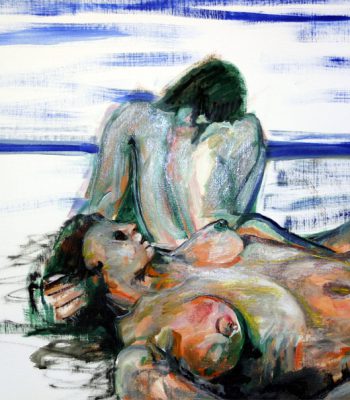 Zwei Akte, Öl auf Papier, 50 x 63 cm 2010