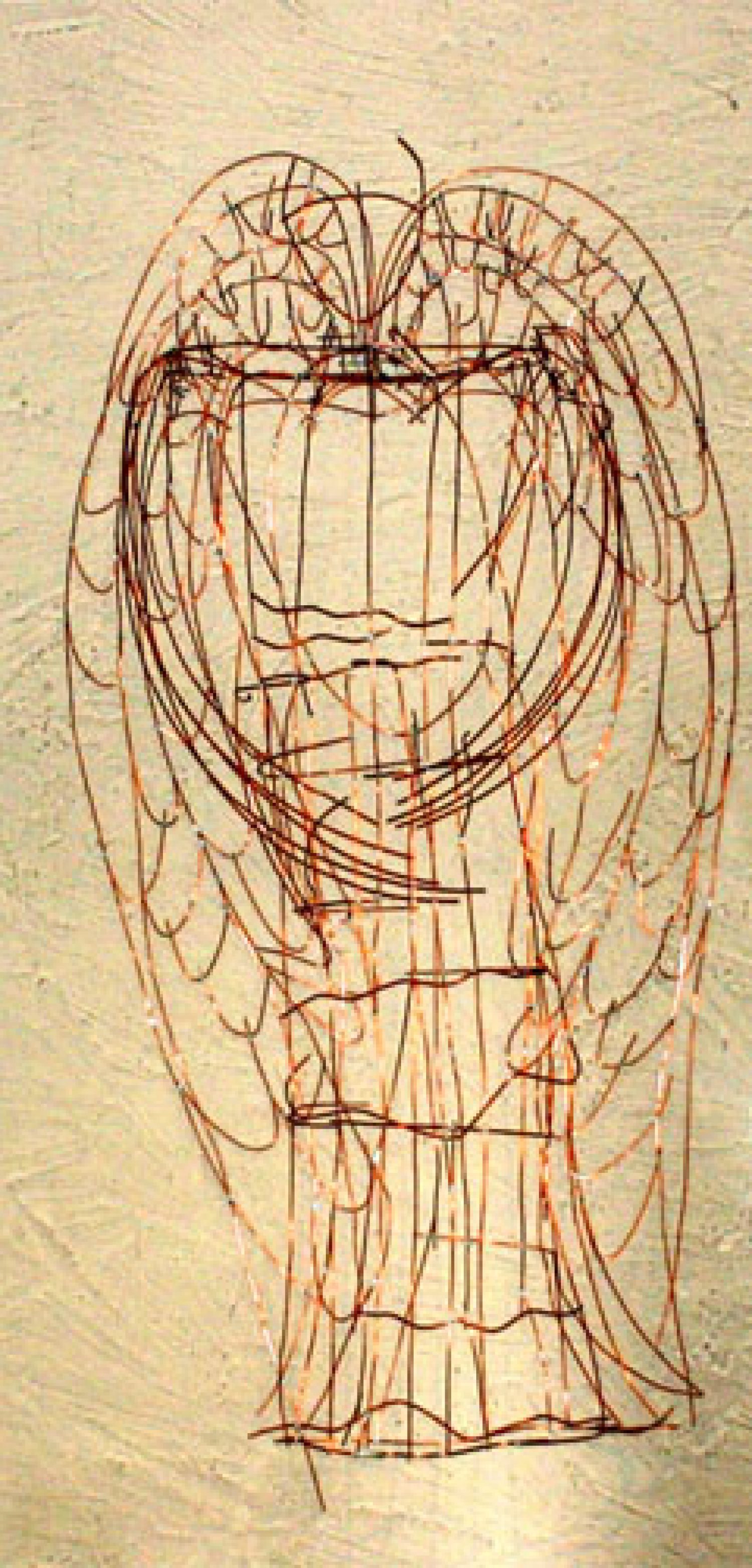 engel gabriel, kupferskulptur, 2009, 200 cm