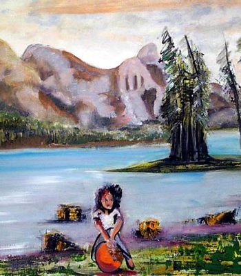 geisterinsel, öl auf leinwand, 50 x50 cm 2008