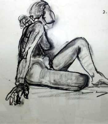 kohleakt 2002, 80 x 100 cm