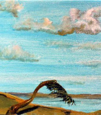 palmenstrand, öl auf leinwand, 2009, 18 x 24 cm